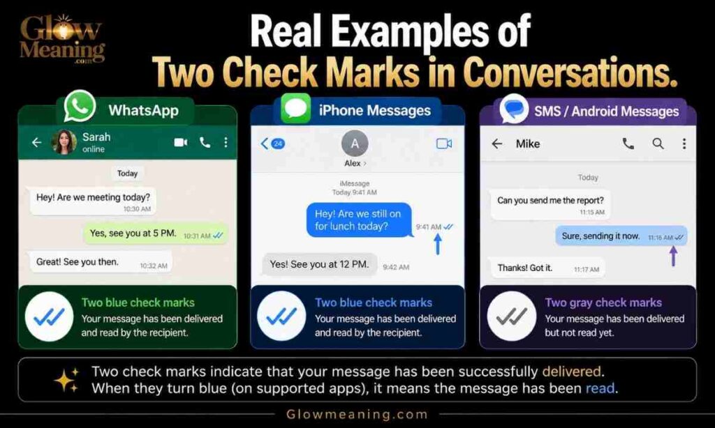 Real Examples of Two Check Marks in Conversations