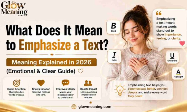 What Does It Mean to Emphasize a Text
