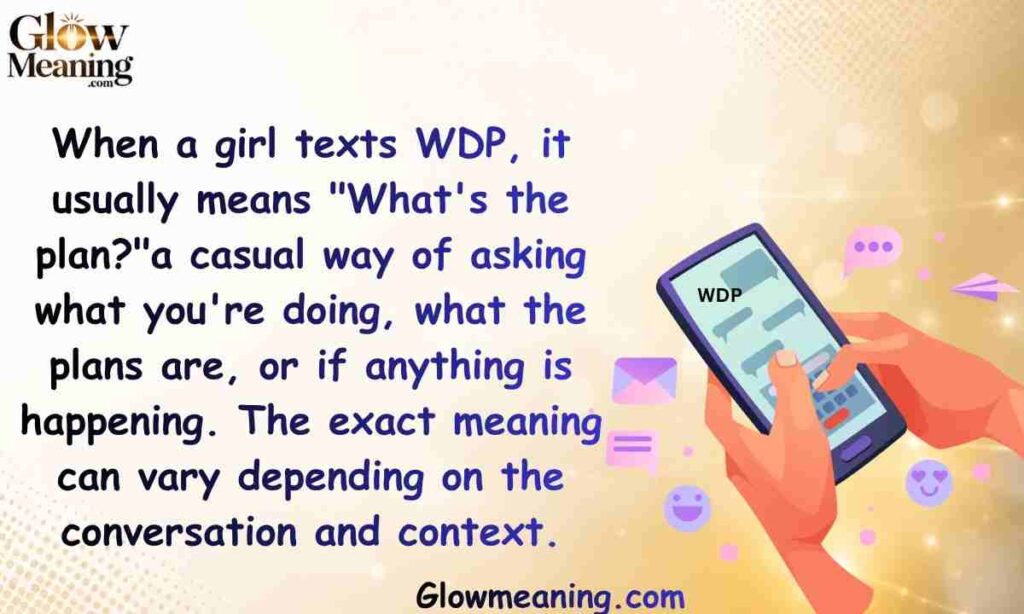 Wdp Meaning in Text from a Girl