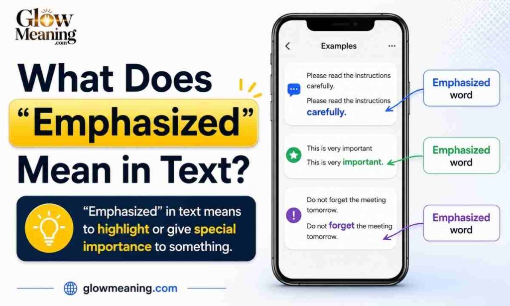 What Does "Emphasized" Mean in Text?
