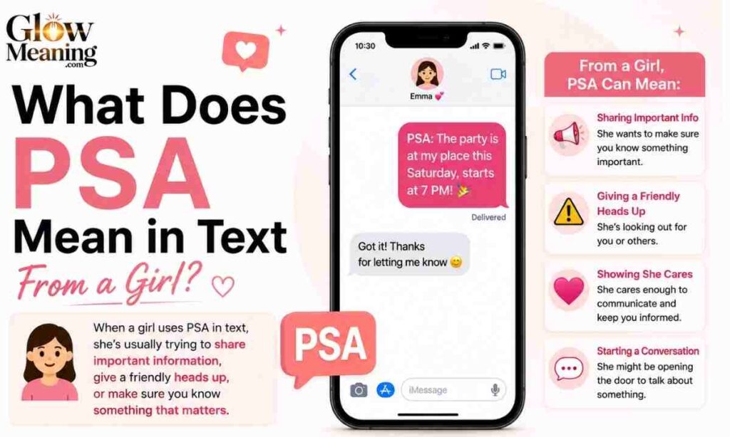 What Does PSA Mean in Text From a Girl
