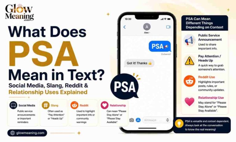 What Does PSA Mean in Text Social Media, Slang, Reddit & Relationship Uses Explained