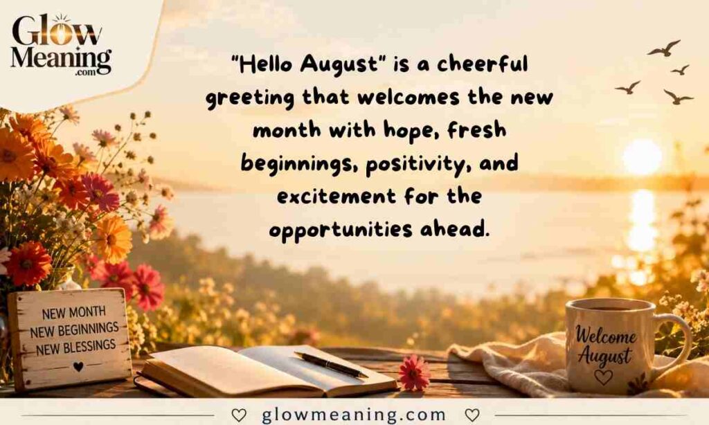 What Does Hello August Mean