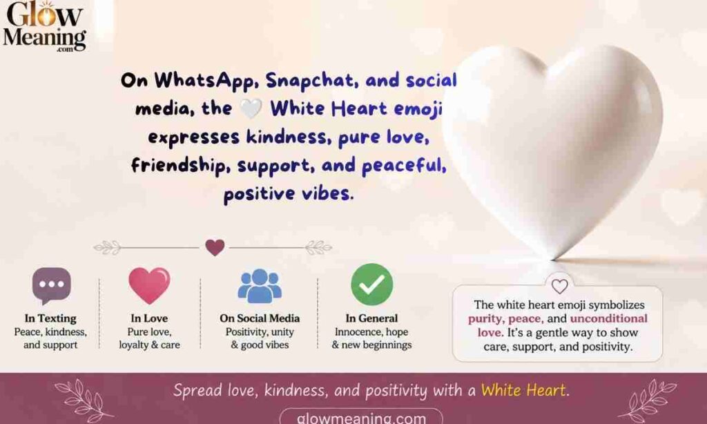 White Heart Emoji Meaning on WhatsApp, Snapchat & Social Media